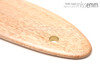 Unique handcrafted spanking toys | Wooden paddle | By kink artisan Miss Emm | Made from Pacific maple with brass details.