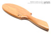 Unique handcrafted spanking toys | Wooden paddle | By kink artisan Miss Emm | Made from blackheart sassafras with brass details.
