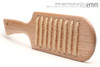 Unique handcrafted spanking toys | Wooden paddle | By kink artisan Miss Emm | Made from Pacific maple with brass details.