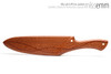 Unique handcrafted spanking toys | Wooden paddle | By kink artisan Miss Emm | Made from silky oak with brass details.