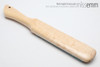 Unique handcrafted spanking toys | Wooden paddle | By kink artisan Miss Emm | Made from birds eye maple with brass details.