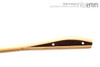 Unique handcrafted bdsm toys | Rattan spanking cane | By kink artisan Miss Emm | The shaft is rattan cane and the handle has been handcrafted from wenge with aluminium details.