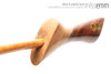 Unique handcrafted bdsm toys | Rattan spanking cane | By kink artisan Miss Emm | The shaft is rattan cane and the handle has been handcrafted from camphor laurel with brass details.