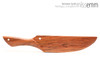 Unique handcrafted bdsm toys | Wooden spanking paddle | By kink artisan Miss Emm | Made from tiger myrtle with brass details.