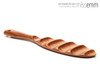 Unique handcrafted bdsm toys | Wooden spanking paddle | By kink artisan Miss Emm | Made from ipê-amarelo-da-serra with brass details.