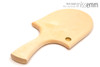 Unique handcrafted bdsm toys | Wooden spanking paddle | By kink artisan Miss Emm | Made from rock maple with brass details.