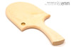 Unique handcrafted bdsm toys | Wooden spanking paddle | By kink artisan Miss Emm | Made from rock maple with brass details.