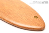 Unique handcrafted bdsm toys | Wooden spanking paddle | By kink artisan Miss Emm | Made from red palm with brass details.