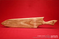 Unique handcrafted impact toys | wooden spanking paddle | By fetish artisan Miss Emm | The paddle is made from camphor laurel with brass details. | Perfect for impact play, bdsm corporal punishment scenes, and all sorts of kinky fun in the hands of a Mistress, Master, Domina, Dom, and anyone who loves their impact play.