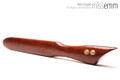 Unique handcrafted bdsm toys | Wooden spanking paddle | By kink artisan Miss Emm | Made from river red gum with brass details.