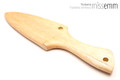 Unique handcrafted bdsm toys | Wooden spanking paddle | By kink artisan Miss Emm | Made from paulownia with brass details.