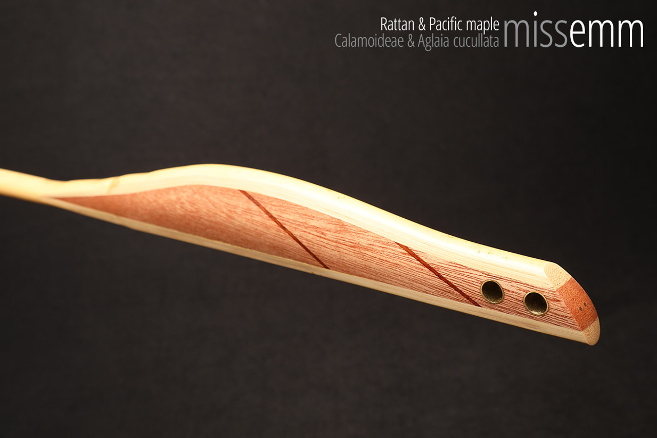 Handmade bdsm toys | Rattan cane | By kink artisan Miss Emm | The cane shaft is rattan cane and the handle has been handcrafted from Pacific maple with brass details.