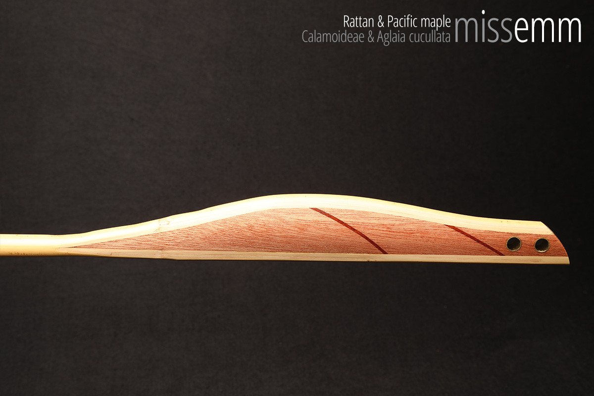 Handmade bdsm toys | Rattan cane | By kink artisan Miss Emm | The cane shaft is rattan cane and the handle has been handcrafted from Pacific maple with brass details.