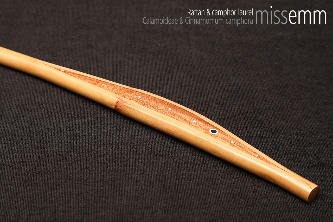 Handmade bdsm toys | Rattan cane | By kink artisan Miss Emm | The cane shaft is rattan cane and the handle has been handcrafted from camphor laurel with aluminium details.
