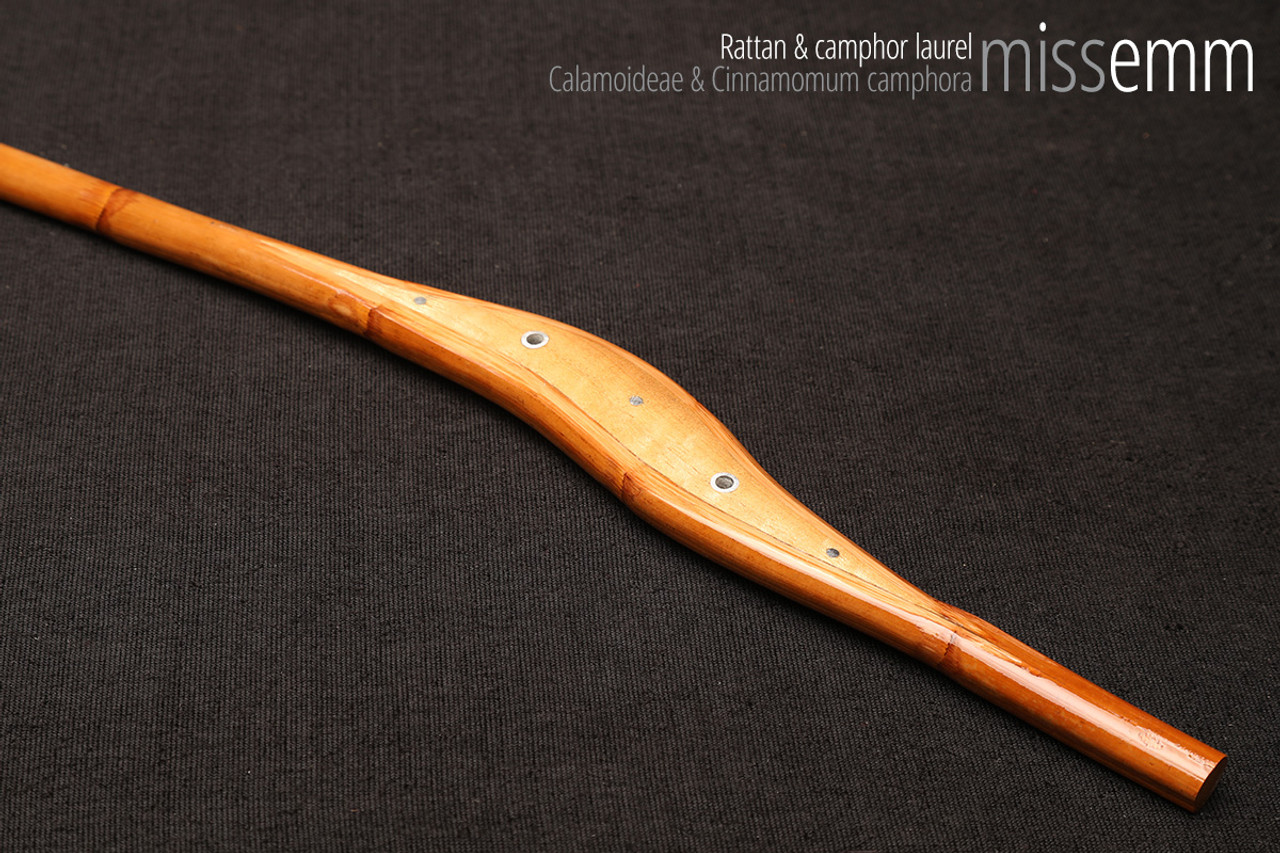 Handmade bdsm toys | Rattan cane | By kink artisan Miss Emm | The cane shaft is rattan cane and the handle has been handcrafted from camphor laurel with aluminium details.