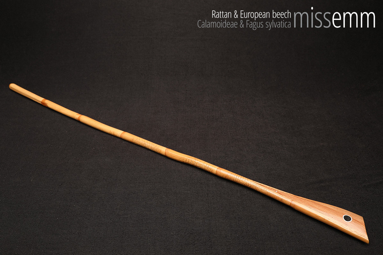 Handmade bdsm toys | Rattan cane | By kink artisan Miss Emm | The cane shaft is rattan cane and the handle has been handcrafted from beech with aluminium details.