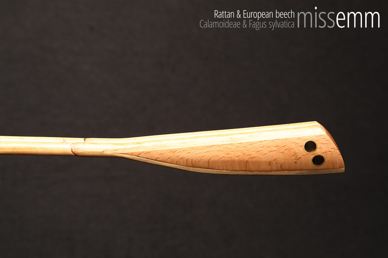 Unique fetish toys | Rattan multi-shaft cane | By kink artisan Miss Emm | The shafts are made from rattan cane and the handle has been handcrafted from European beech with brass details.