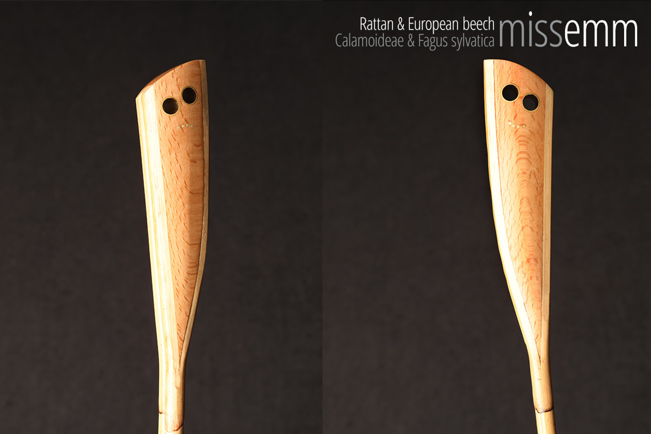 Unique fetish toys | Rattan multi-shaft cane | By kink artisan Miss Emm | The shafts are made from rattan cane and the handle has been handcrafted from European beech with brass details.