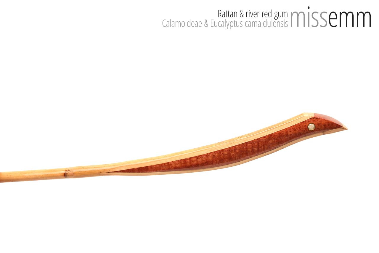 Handmade bdsm toys | Rattan cane | By kink artisan Miss Emm | The cane shaft is rattan cane and the handle has been handcrafted from river red gum with brass details.