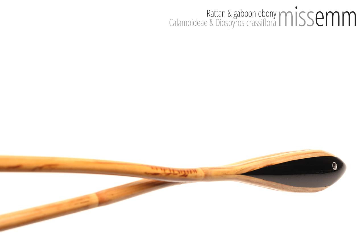 Unique fetish toys | Rattan multi-shaft cane | By kink artisan Miss Emm | The shafts are made from rattan cane and the handle has been handcrafted from gaboon ebony with aluminium details.