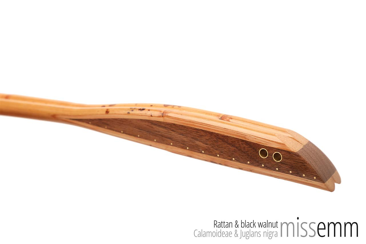 Unique fetish toys | Rattan multi-shaft cane | By kink artisan Miss Emm | The shafts are made from rattan cane and the handle has been handcrafted from  with brass details.