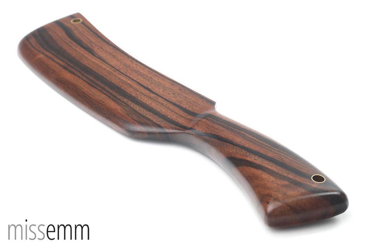 Wood Spanking Paddle - Small - Macassar Ebony