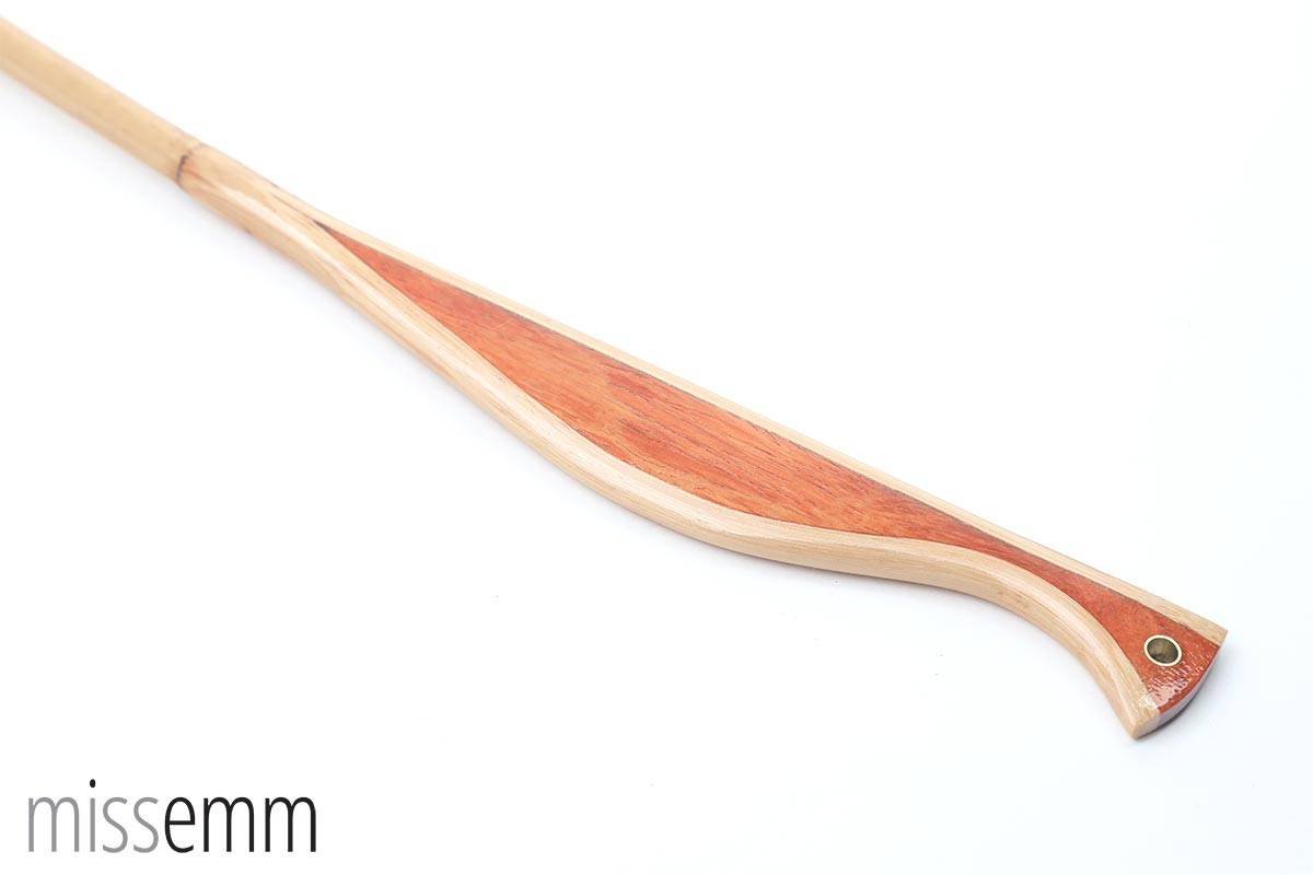 Rattan bdsm spanking cane with New Guinea Rosewood handle