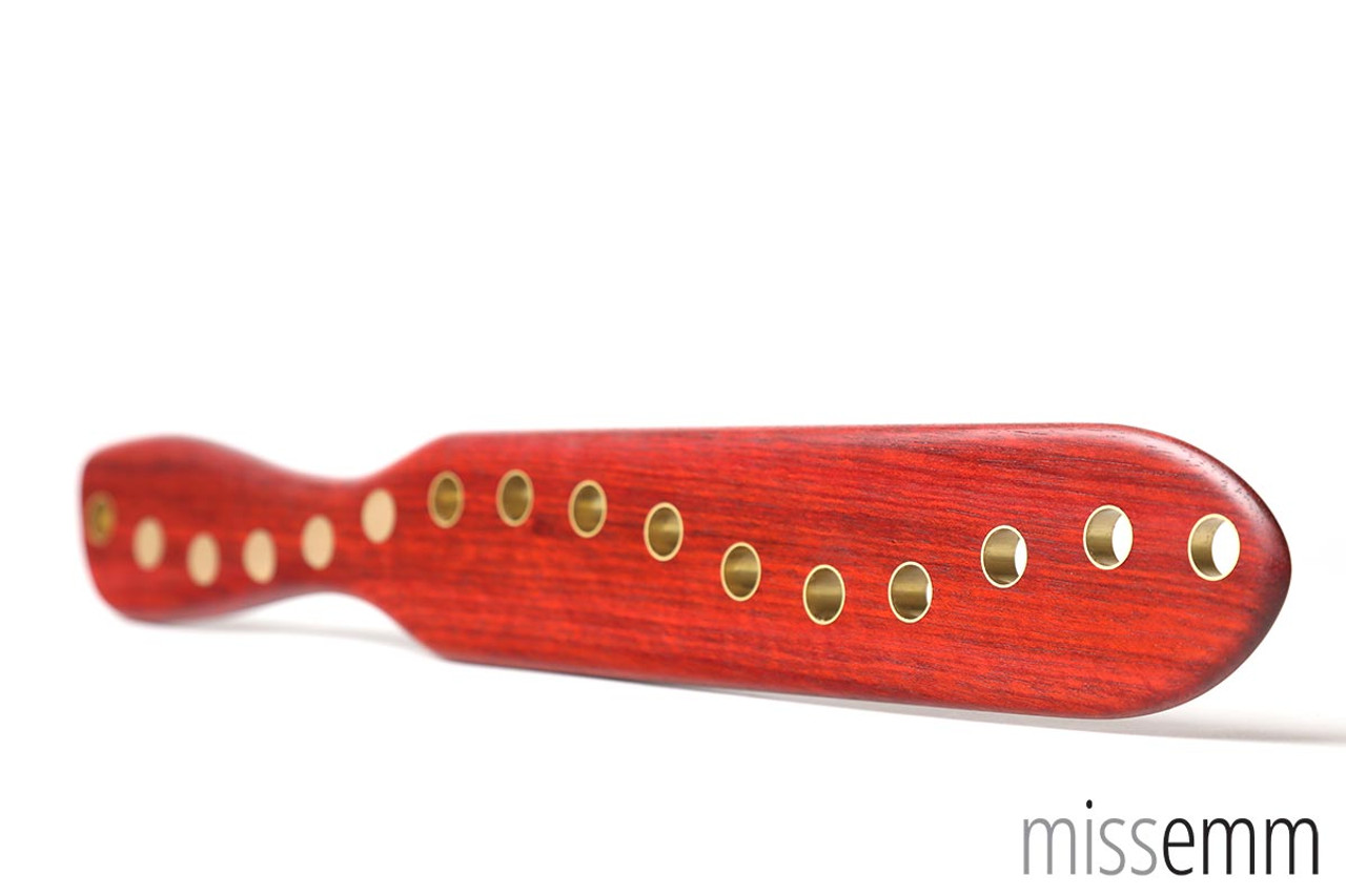 Bloodwood BDSM spanking paddle from MissEmm's wooden fetish toy collection.
