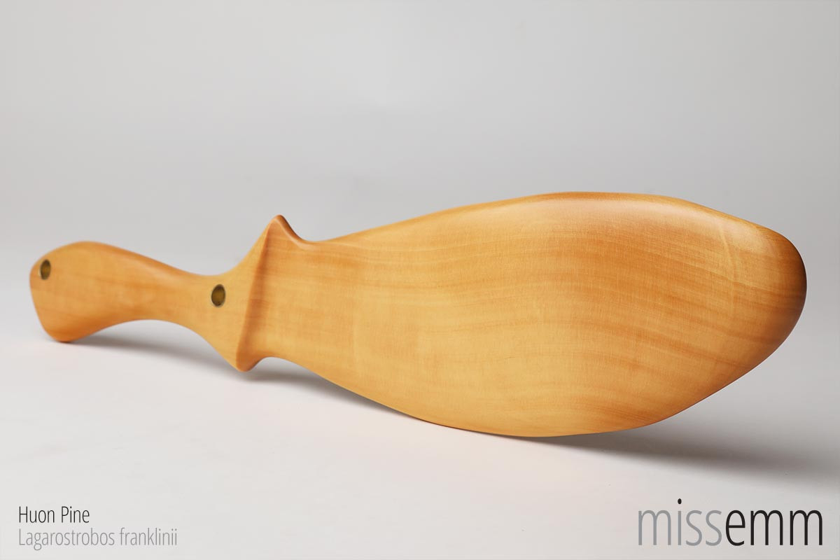 BDSM Spanking Paddle with ridges - Huon Pine - by Miss Emm