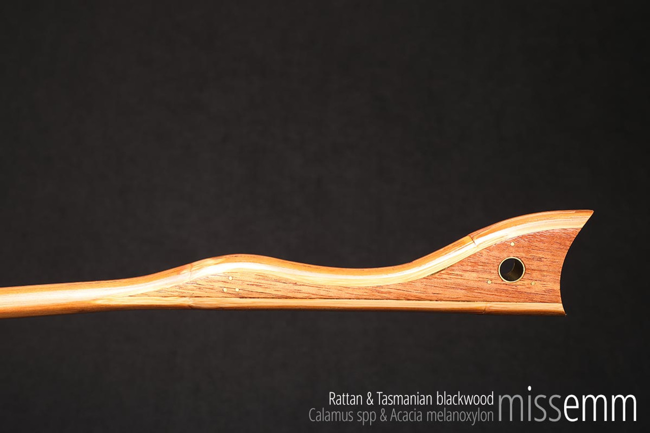 Handcrafted fetish toys | Rattan bdsm spanking cane with Tasmanian blackwood handle | By kink artisan Miss Emm.