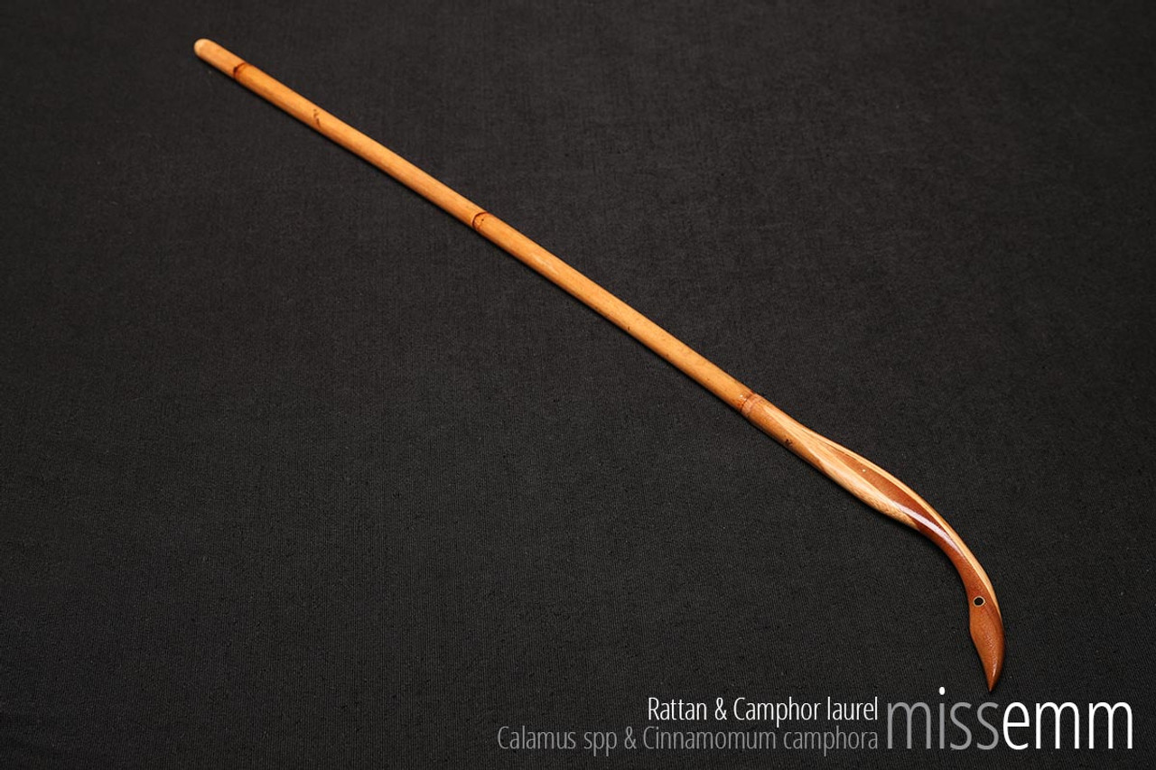 Unique bdsm kink toys | Rattan spanking cane | Created by fetish artisan woodworker Miss Emm