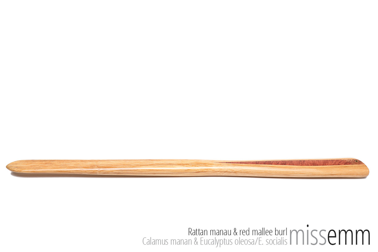 Unique bdsm discipline toys | Pane (flat cane) | By Sydney kink artisan Miss Emm | Made from rattan with a mallee burl handle and brass details, this unique impact toy is the perfect dungeon accessory for the sensual sadist, hard core disciplinarian, Mistress, Master, Domina, Dom, sub, slave, or anyone who just loves their impact play. 
