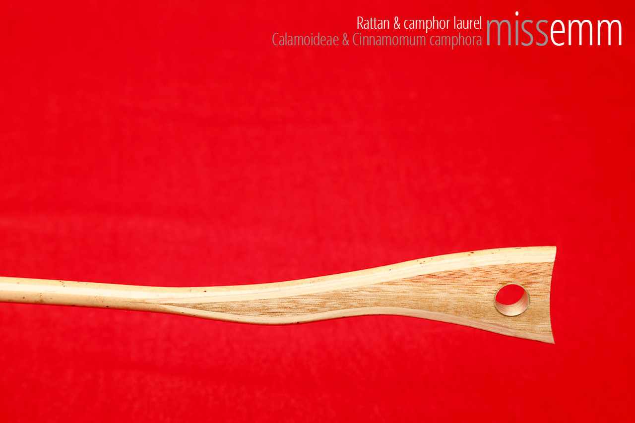 Handmade bdsm toys | Rattan cane | By kink artisan Miss Emm | The cane shaft is rattan cane and the handle has been handcrafted from camphor laurel with brass details.