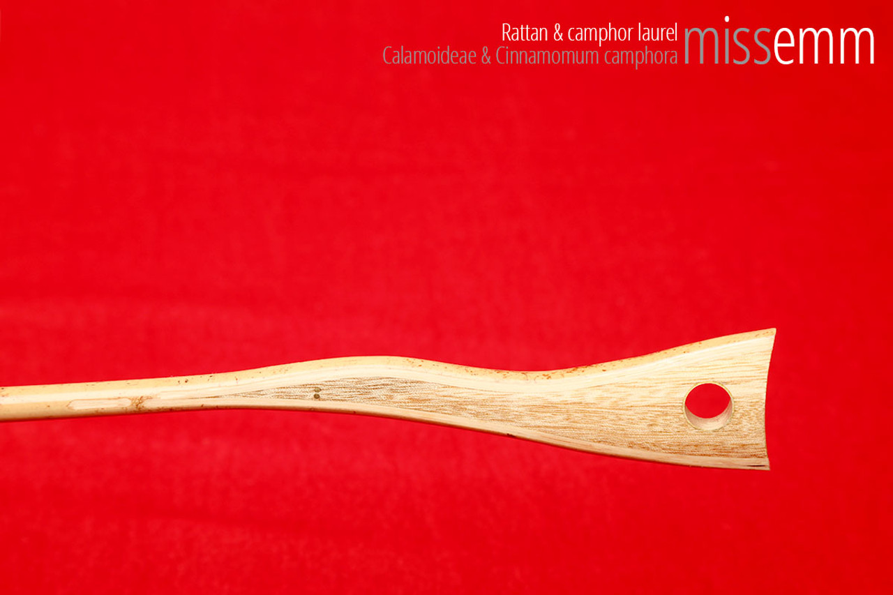 Handmade bdsm toys | Rattan cane | By kink artisan Miss Emm | The cane shaft is rattan cane and the handle has been handcrafted from camphor laurel with brass details.