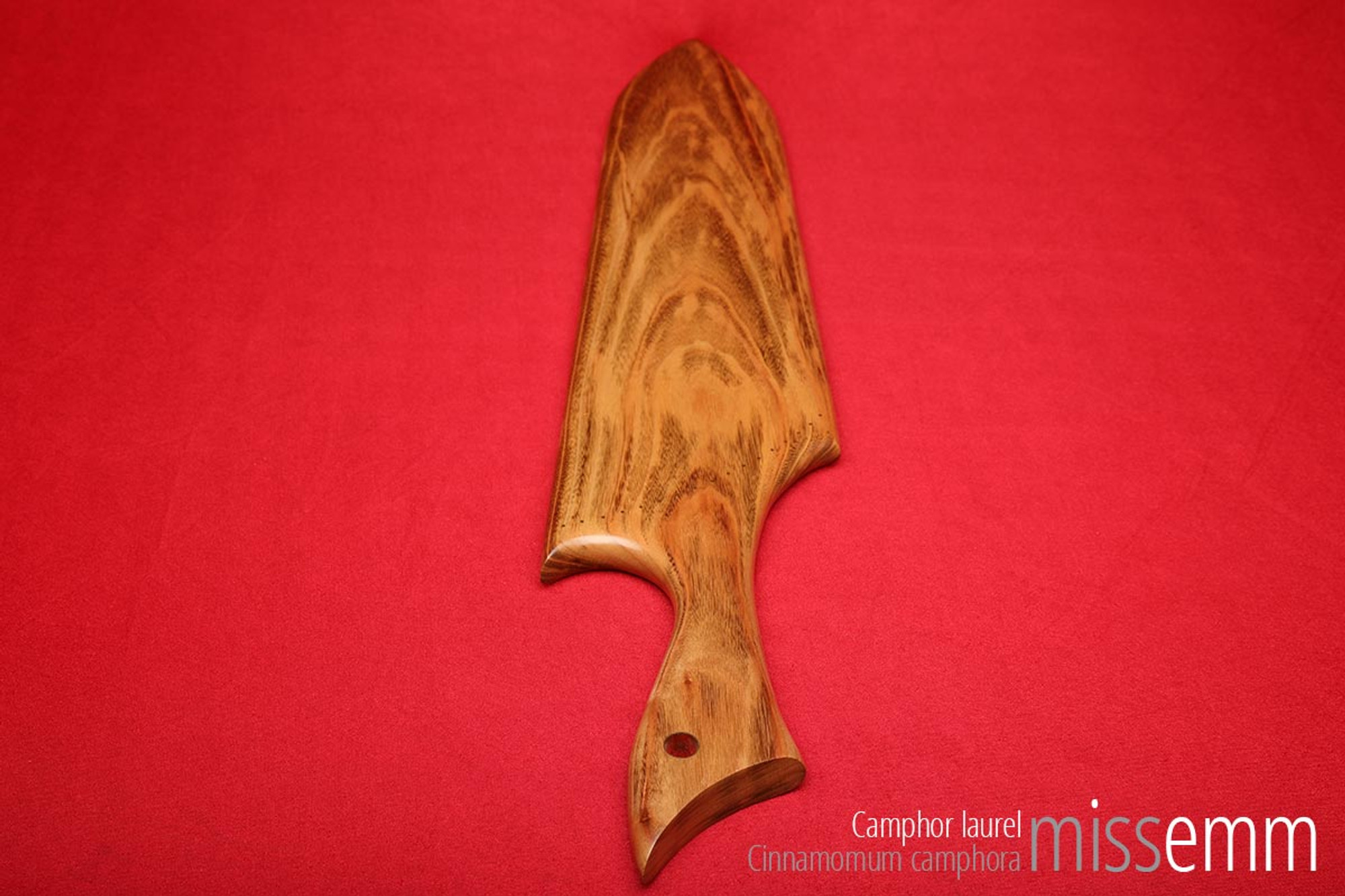 Red Elm knife style spanking paddle - Carved Kink