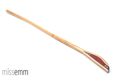 Rattan spanking cane with Bloodwood handle