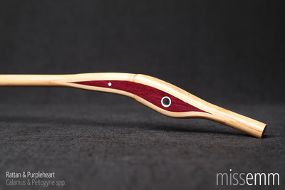 BDSM Punishment Cane | Rattan & Purpleheart | by Sydney fetish artisan Miss Emm