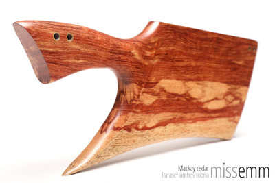 Unique spanking toys | Mackay cedar spanking paddle | By kink artisan Miss Emm