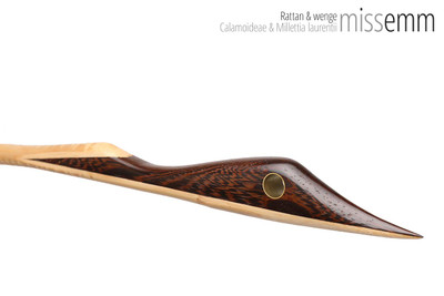 Unique handcrafted bdsm toys | Long thick spanking cane | By kink artisan Miss Emm | This cane is made from rattan with a wenge handle and aluminium details