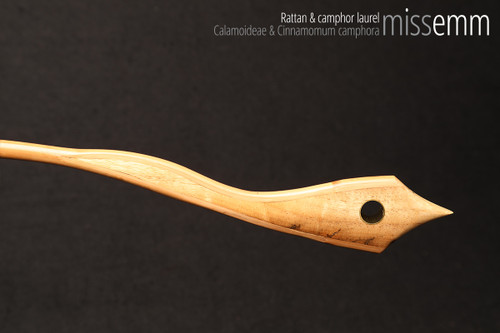 Handmade bdsm toys | Rattan cane | By kink artisan Miss Emm | The cane shaft is rattan cane and the handle has been handcrafted from camphor laurel with brass details.