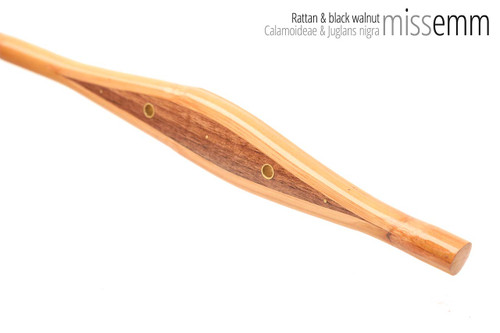Handmade bdsm toys | Rattan cane | By kink artisan Miss Emm | The cane shaft is rattan cane and the handle has been handcrafted from black walnut with brass details. Handmade bdsm toys | Rattan cane | By kink artisan Miss Emm | The cane shaft is rattan cane and the handle has been handcrafted from black walnut with brass details.