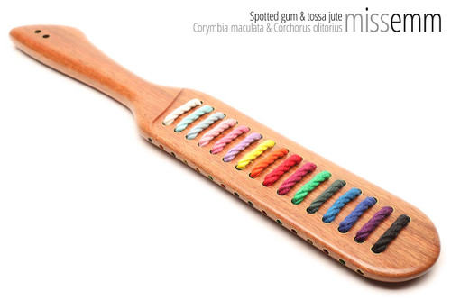 Unique handcrafted spanking toys | Wooden paddle | By kink artisan Miss Emm | Made from spotted gum with brass details. Unique handcrafted spanking toys | Wooden paddle | By kink artisan Miss Emm | Made from spotted gum with brass details.
