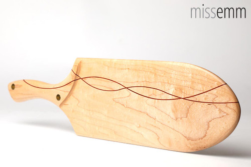 BDSM spanking paddle | Rock Maple & Jarrah | by Sydney fetish artisan Miss Emm.