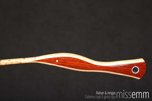 Handcrafted fetish toys | Rattan bdsm spanking cane with rengas handle | By Sydney kink artisan Miss Emm.