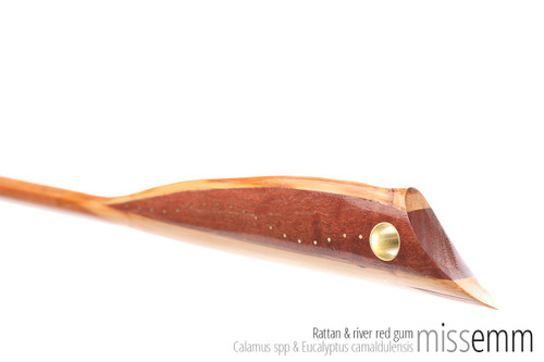 Australian made bdsm toys | Spanking cane | By fetish artisan Miss Emm | This cane has been handcrafted from rattan and river redgum with brass details.