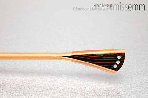 Unique handcrafted bdsm toys | Rattan spanking cane | By kink artisan Miss Emm | Made from rattan with a hand made wenge handle with aluminium details.