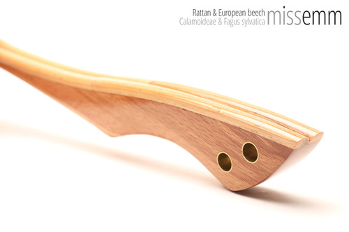 Unique handcrafted bdsm toys | Rattan multi-shaft cane | By kink artisan Miss Emm | The shafts are made from rattan cane and the handle has been handcrafted from beech with brass details.