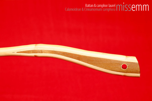 Handmade bdsm toys | Rattan cane | By kink artisan Miss Emm | The cane shaft is rattan cane and the handle has been handcrafted from camphor laurel with brass details.