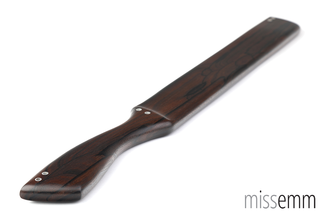 Wood spanking paddle in ziricote | handmade by MissEmm