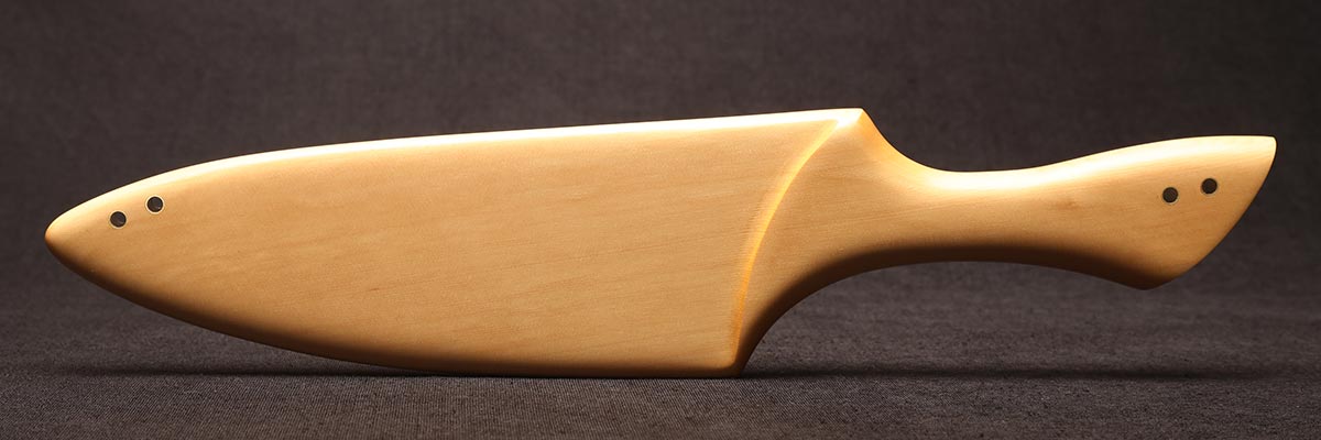 Handcrafted BDSM spanking cane | Rattan loop cane with purpleheart handle